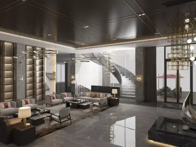 The Hotel Lobby 1 3D model