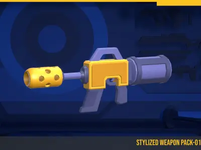 StylizedWeaponPack-01 Low-poly 3D model