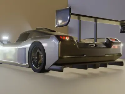 Le Mans Race Car Free 3D model