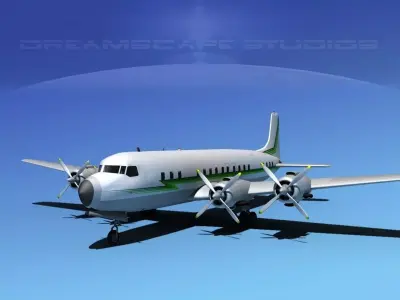 Douglas DC-7C Corporate 2 3D model