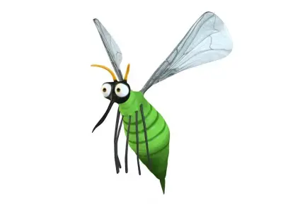 Mosquito insect flying Low-poly 3D model