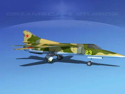 Mig-27 Flogger LP USSR Low-poly 3D model