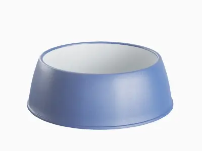 Plastic Dog Bowl B 04 Low-poly 3D model