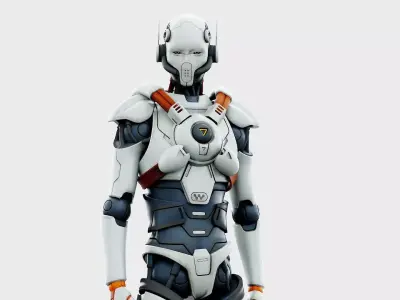 CYBORGTOPIA B-17  Rigged for Unreal Engine - Unity - MIXAMO 3D model