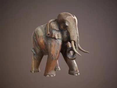 Elephant Sculpture 3D model