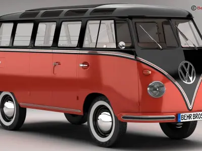 Volkswagen Type 2 Samba 1959 3D model