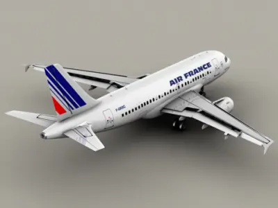  Airbus A319 Air France 3D model