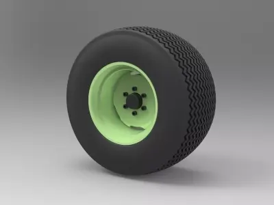 Car wheel 3D model