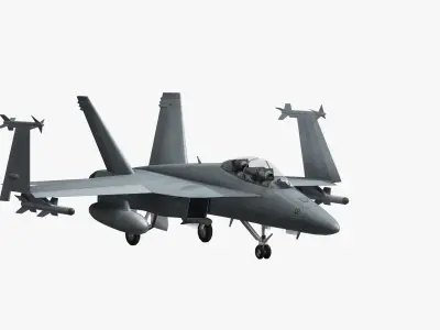 F A-18 EF SuperHornet Low-poly 3D model