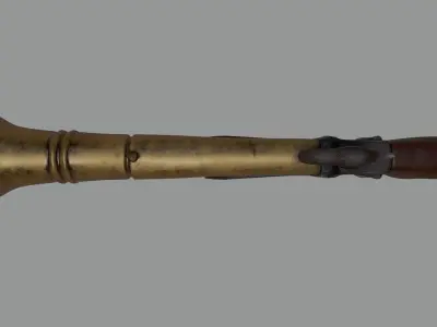 Hammer Pinfire Blunderbuss Pistol Low-poly 3D model