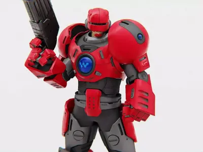 CYBER SOLDIER NEMO   RIGGED 3D model