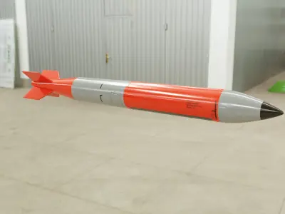 B61-12 Tactical Nuclear Bomb Low-poly 3D model