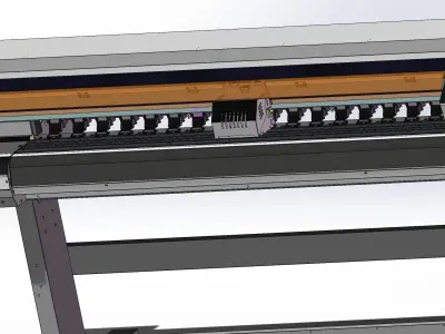 Large inkjet printer 3D model