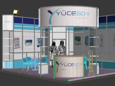 Exhibition Stand - ST0061 3D model