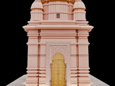 Hindu Temple Low-poly 3D model