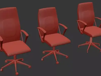 Modern Office Chair 3D Model High Quality PBR 3dsMax FBX Blender Free low-poly 3D model