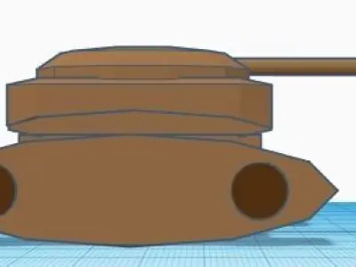 desert camo tank 3D model