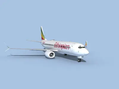 Boeing 737-800 Max Ethiopian Airlines 3D model