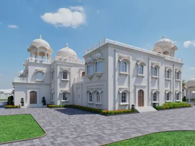 Rajasthani heritage Haweli 3D model