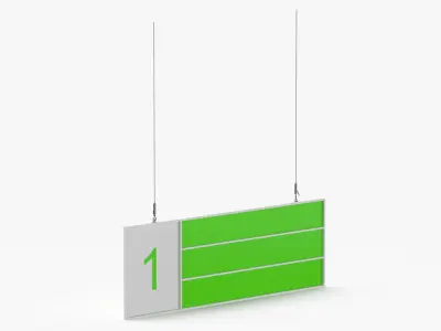 Aisle Sign 01 3D model