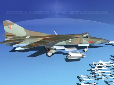 Mig 23 Flogger B V14 East Germany 3D model