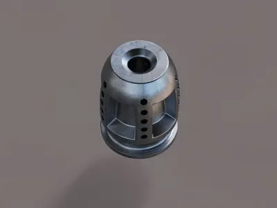 muzzle brake SBS front 3D model
