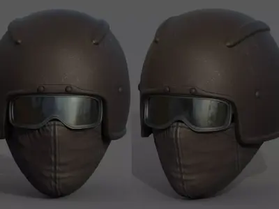 Helmet scifi military combat fantasy cyborg space armor  Low-poly 3D model