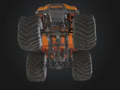 monster truck Low-poly 3D model