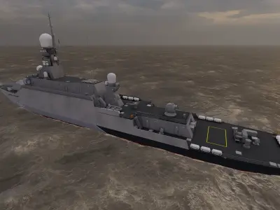 Frigate type-Warship 3D model