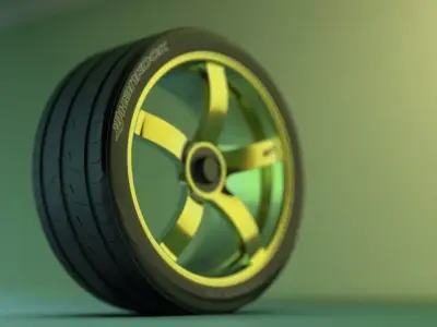 Rim and Tire 3D model