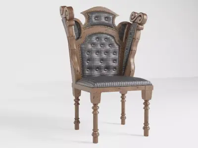 pirate chair  Free low-poly 3D model