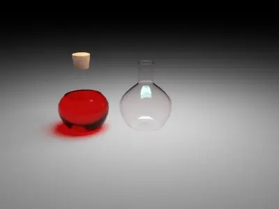 red flask Free 3D model