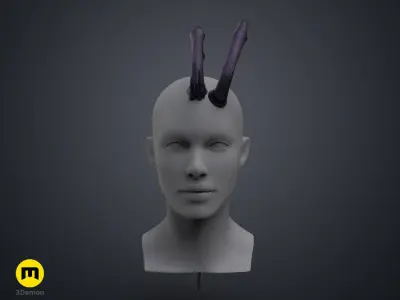 Kerrigan Hair and Horns - StarCraft 3D print model