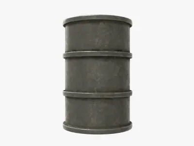Oil Drums WW2 Low-poly 3D model