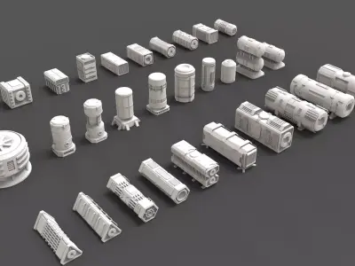 scifi props 3D model