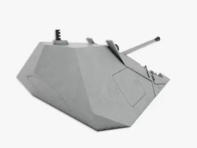 Bofors stealth 57mm 3D model 3D model