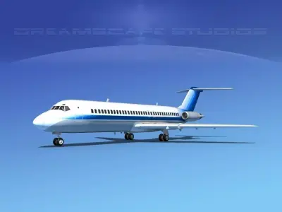 Douglas DC-9-30 Corporate 2 3D model