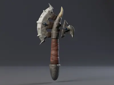  Stylized Axe GameReady Low-poly 3D model