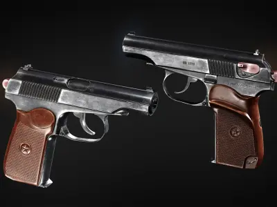 Makarov Pm Free low-poly 3D model