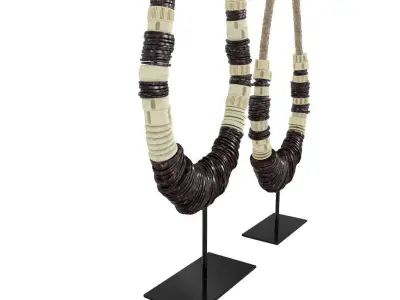 Restoration Hardware Indonesian Shell Currency Necklace 3D model