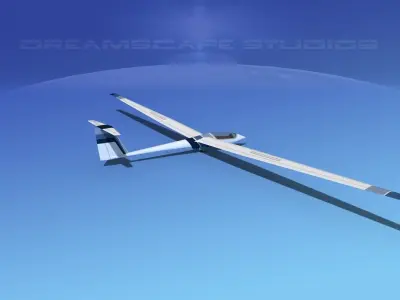 Schleicher ASW 22 Sailplane V08 3D model