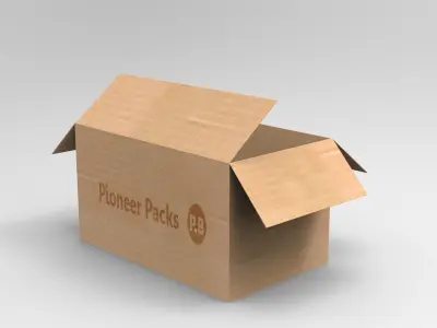 Cardboard box Low-poly 3D model