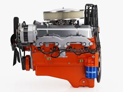 Chevrolet 350 Small-Block V8 LT-1 370 302 3D model