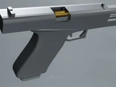 Glock 18 3D Lowpoly Model Gun Low-poly 3D model