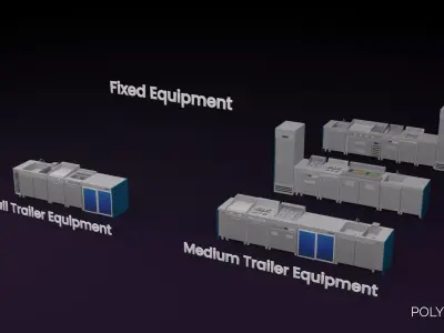 Food Trailers - PolyPack - Low Poly Assets Low-poly 3D model