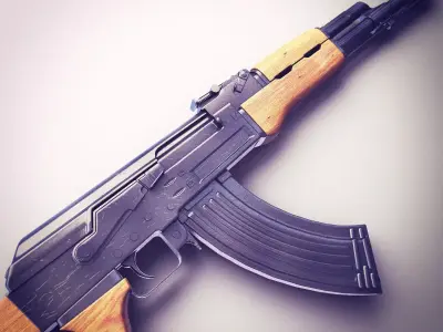 AK47 Assault Rifle Hi-Res 3D model