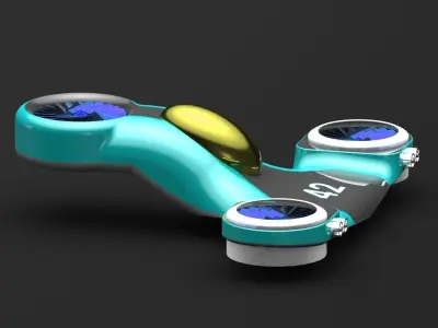 Futuristic Personal Hover Car 3D model