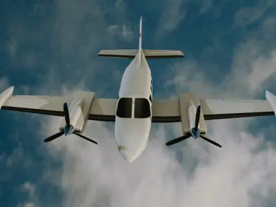 Cessna 421 Golden eagle propeller aircraft 3D model