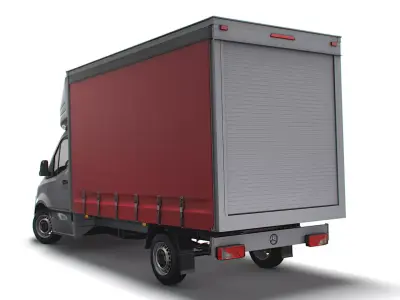 Mercedes Benz Sprinter Luton Curtainsider 2023 3D model
