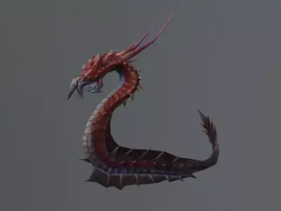 Monster Insect Fantasy Low Poly Low-poly 3D model